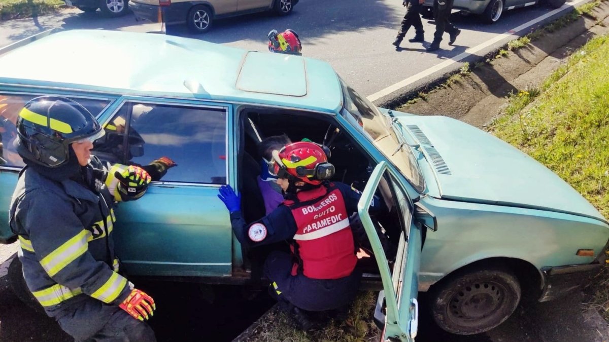 Atención. Una de las personas afectadas recibió ayuda.
