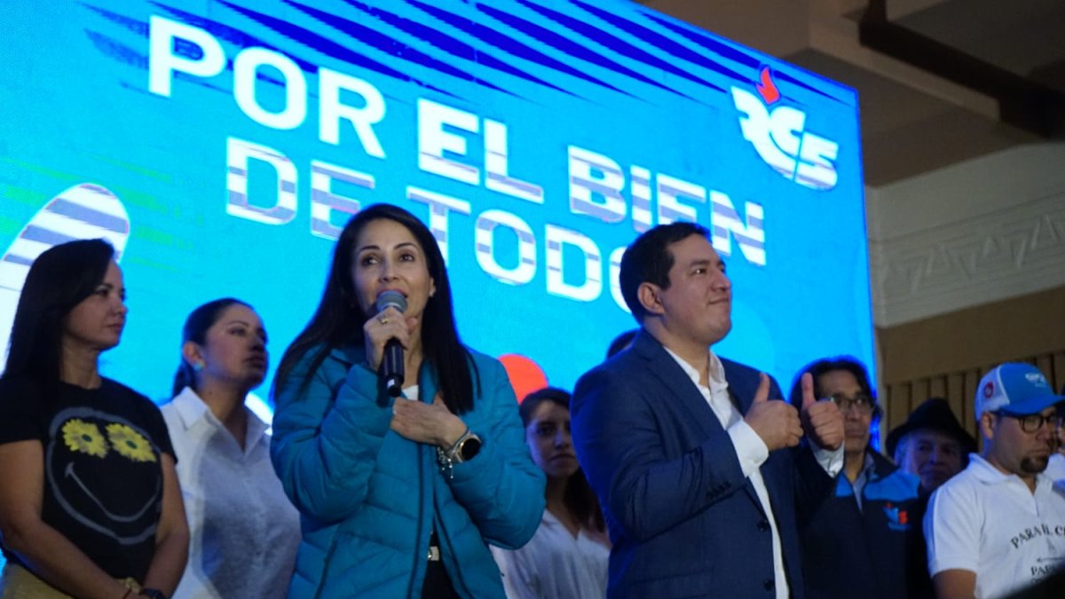 Luisa González en su discurso.