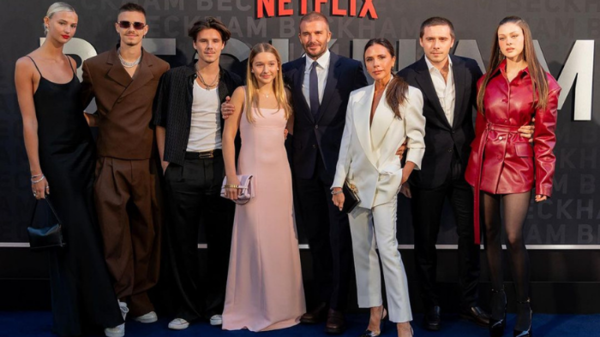 En Londres, los Beckham en la gala de presentación de la serie.