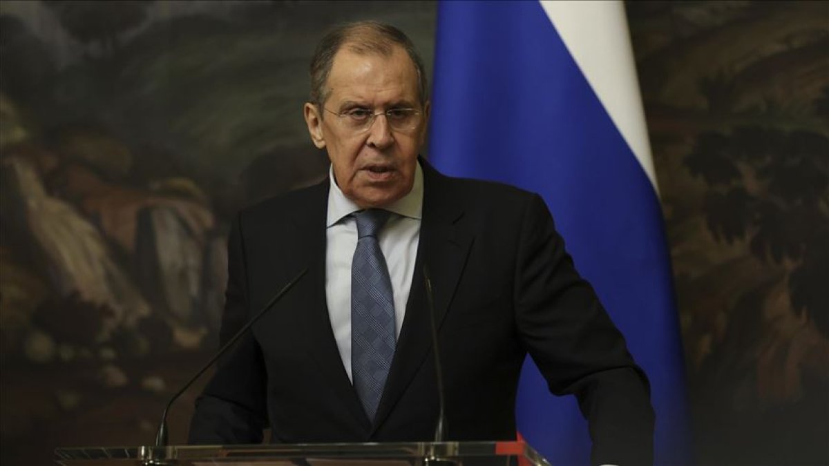 El ministro de Relaciones Exteriores de Rusia, Serguei Lavrov, en una conferencia de prensa.