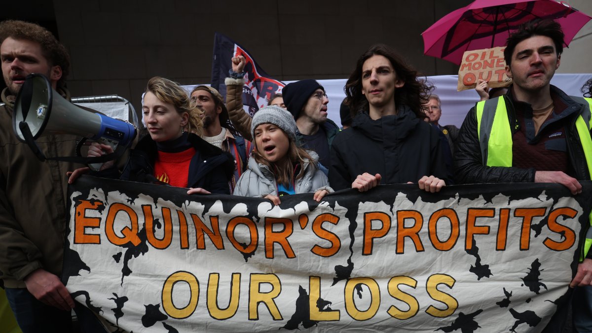 La ecologista sueca es una de las 26 personas imputadas por Scotland Yard por su implicación en el acto de protesta organizado este martes 17 de octubre de 2023.