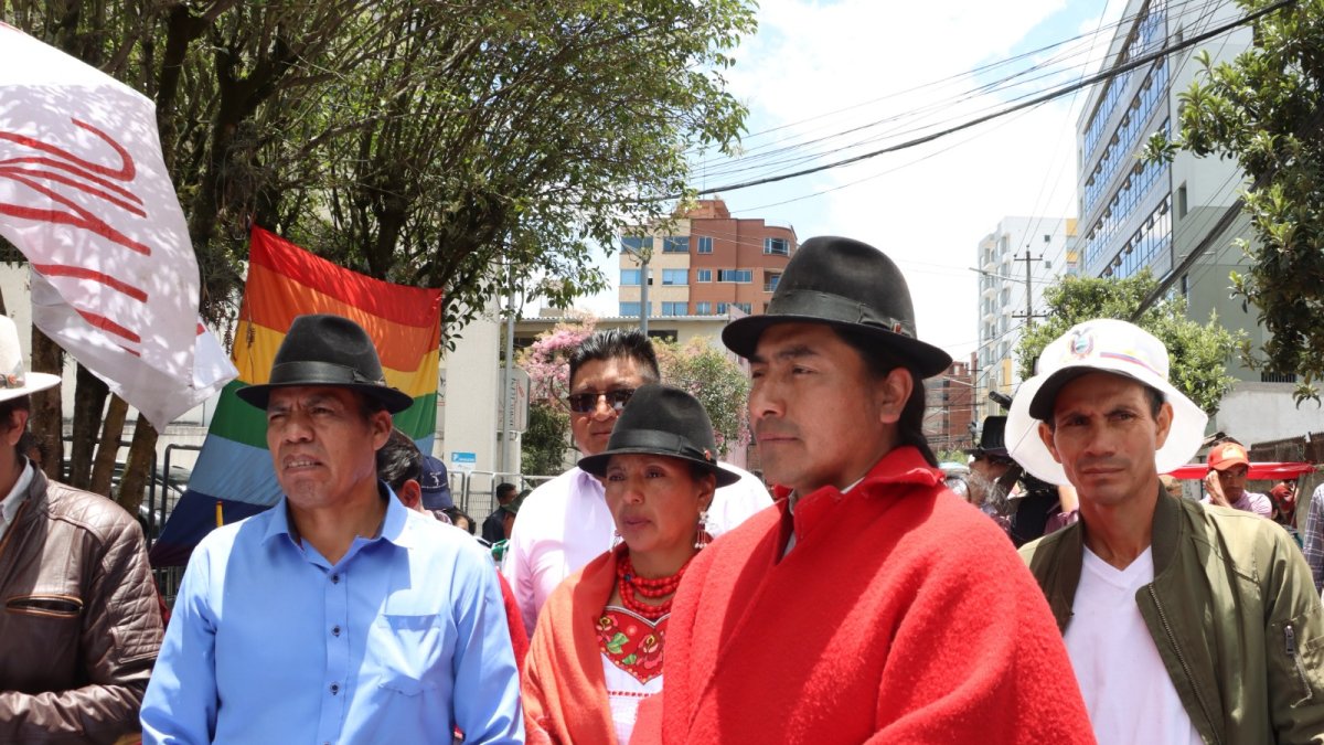 Dirigente. El presidente de la Conaie no participó en las elecciones, pero reapareció esta semana para imponer su propio plan de gobierno.
