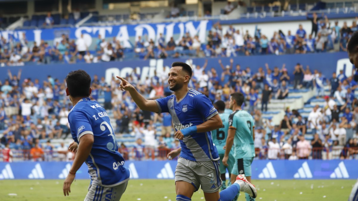 La jornada pasada Leguizamón marcó un gol en el triunfo 3-0 de Emelec sobre Cumbayá.