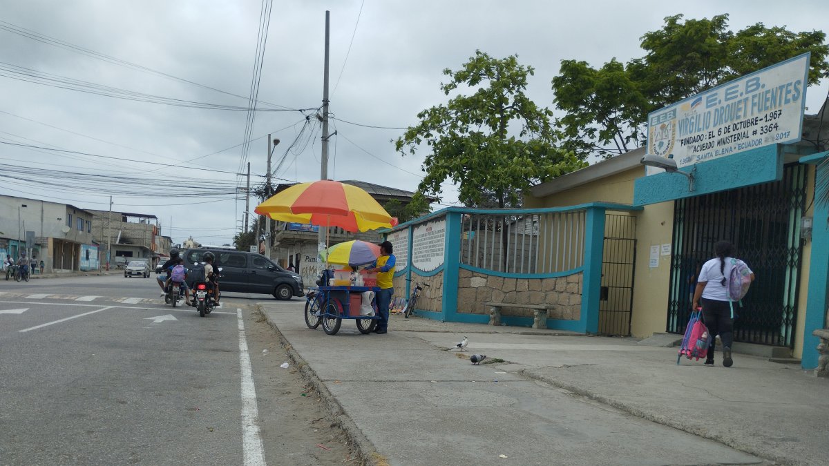 Santa Elena. En el centro educativo Virgilio Drouet, los maestros fueron amenazados en agosto pasado.