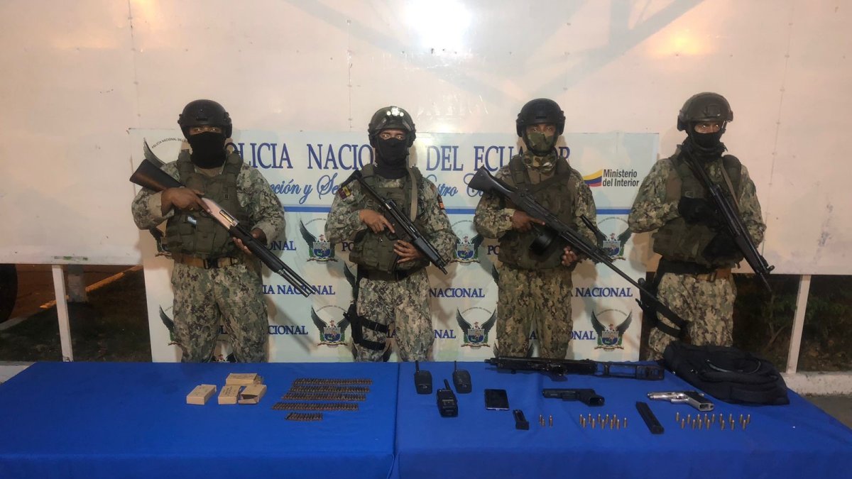 Evidencias. En la operación cumplida en El Oro se recogieron varias evidencias.