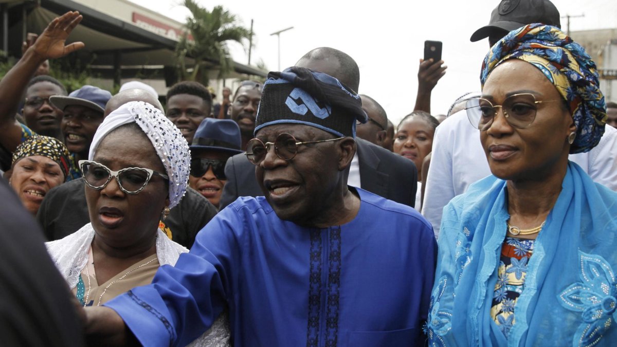 El entonces candidato presidencial Bola Tinubu en una foto de febrero de 2023.