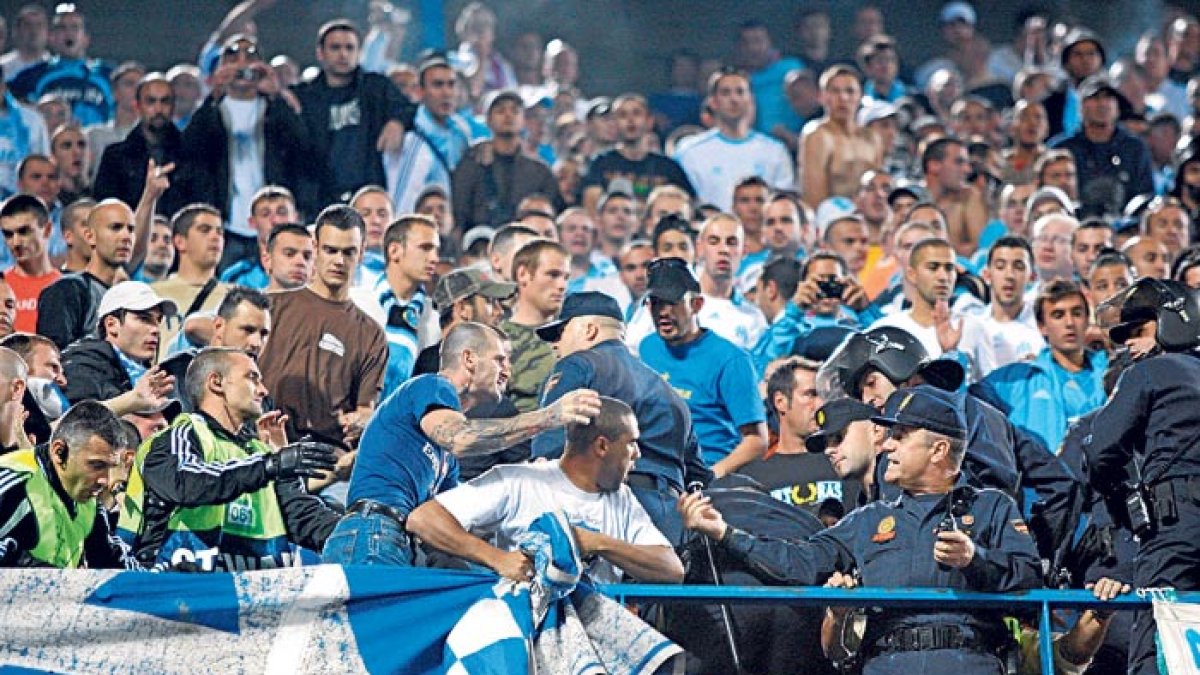 Fanaticada del Olympique de Marsella.