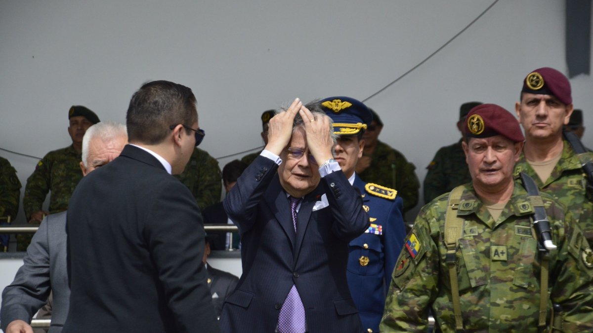 Acción. El presidente Lasso disolvió la Asamblea antes de que haya un pronunciamiento sobre el juicio político.
