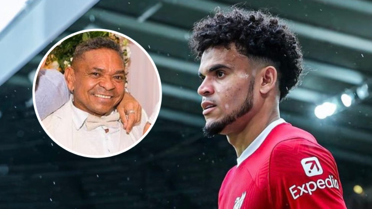 El futbolista Luis Díaz y su padre, Luis Manuel Díaz.