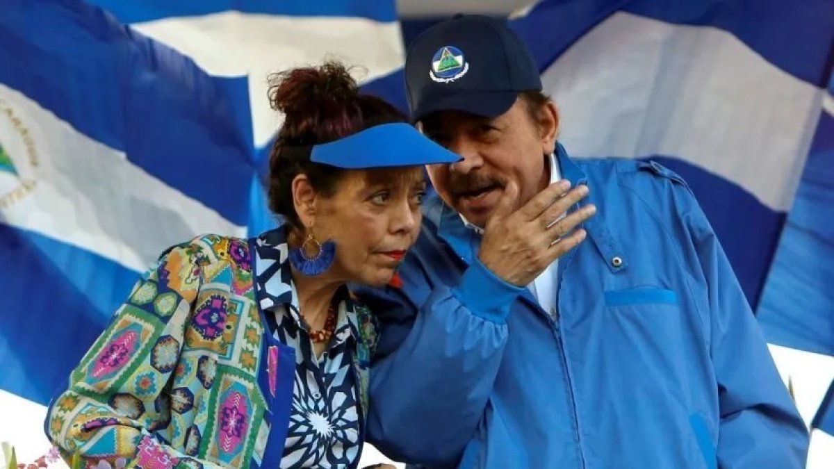 Nicaragua. Daniel Ortega junto a su esposa Rosario Murillo.