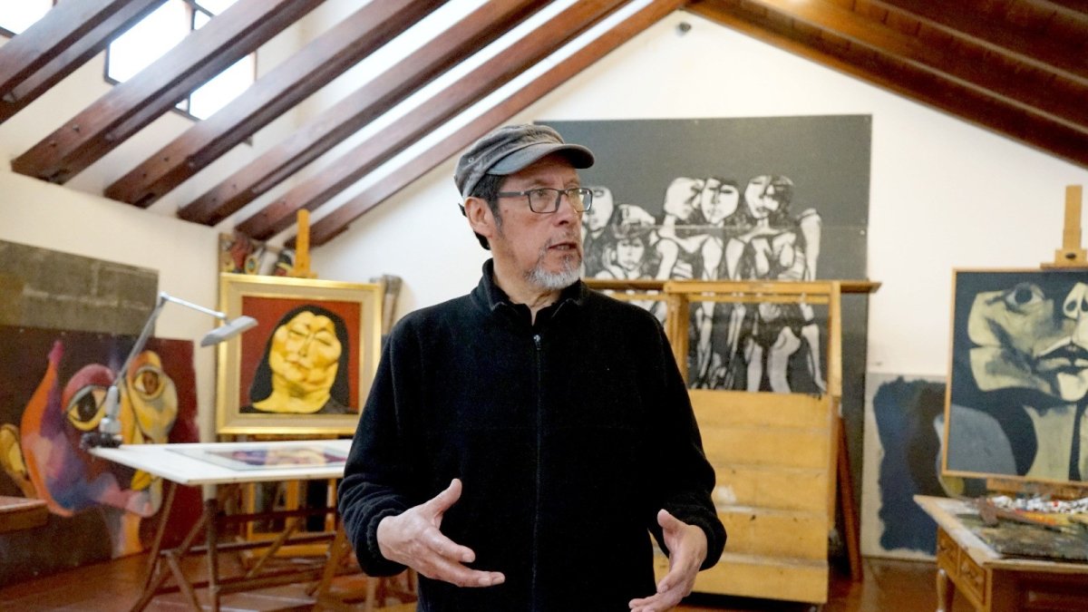 Viaje. Elicura Chihuailaf, premio nacional de literatura de Chile, visitó la capital y Zumbahua para recordar a Guayasamín.