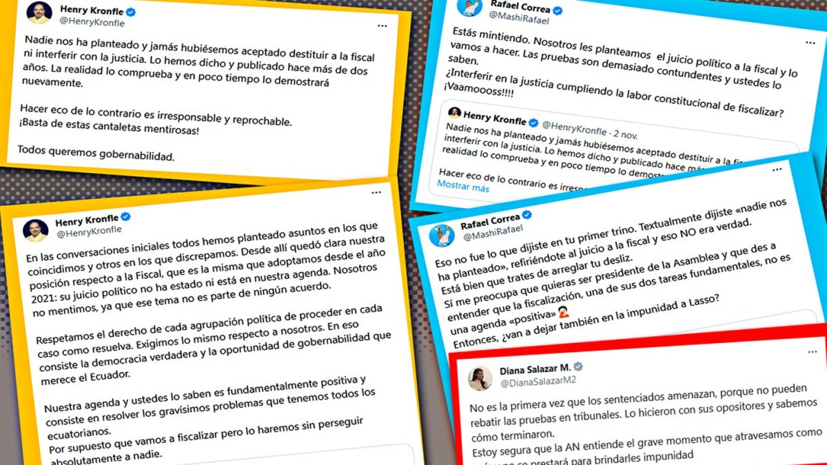 Tuiteros. Rafael Correa y Henry Kronfle intercambiaron un puñado de mensajes que desnuda la naturaleza de su alianza.