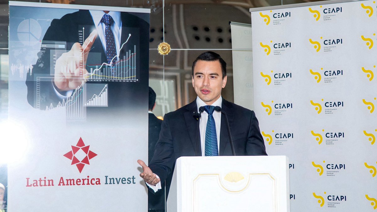 Presidente. El jefe de Estado electo, Daniel Noboa, en Europa.