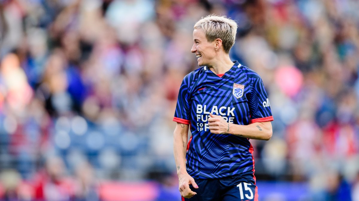 La futbolista estadounidense Megan Rapinoe en sus últimos partidos con el Ol Reign de la liga de fútbol femenino de ese país.