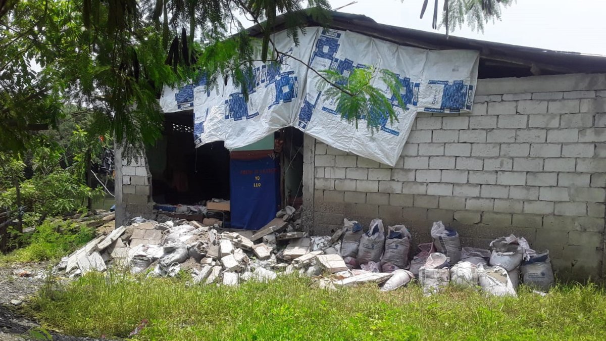 Foto referencial. Imagen de archivo de los efectos de un sismo registrado en la isla Puna, Guayas.