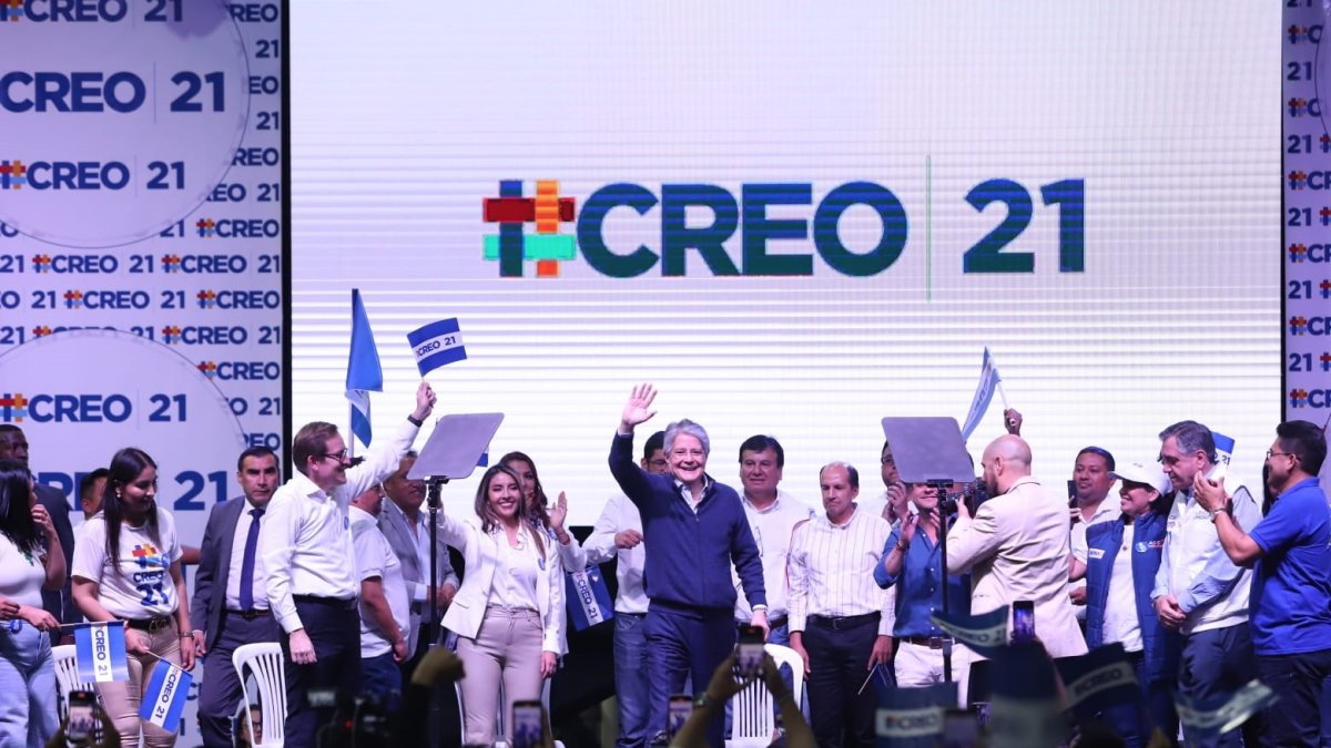 Evento. El presidente Guillermo Lasso asistió a la convención nacional del movimiento CREO.
