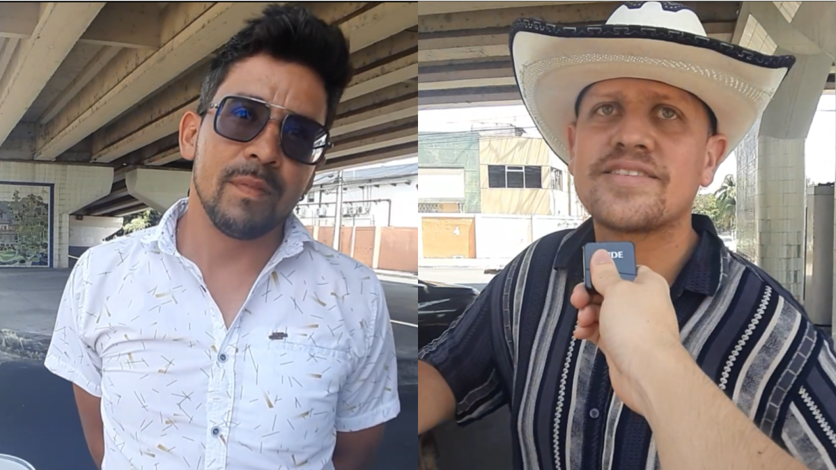 Facundo Jesús (timbalero) y Brian Rodríguez (cantante).