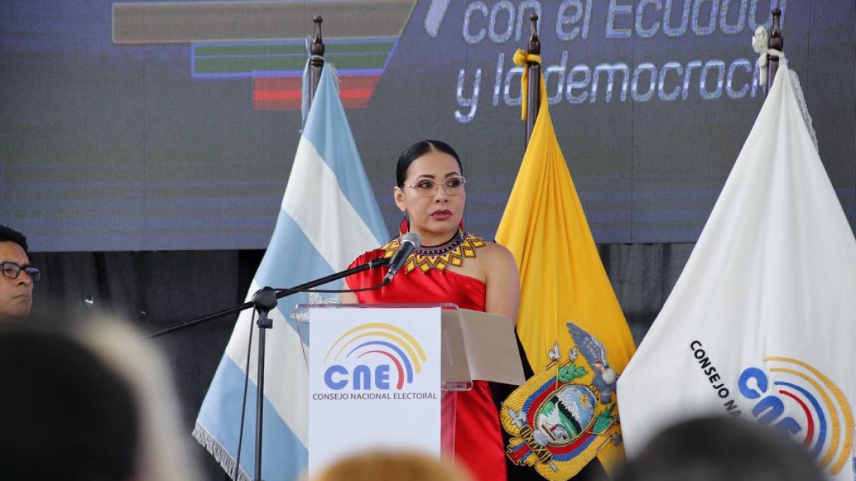 Diana Atamaint, la presidenta del Consejo Nacional Electoral.