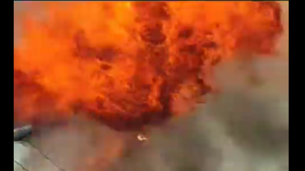 Suceso. La explosión quedó captada en un video.