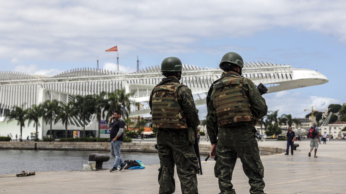 Imagen de archivo de integrantes de las Fuerzas Armadas de Brasil.