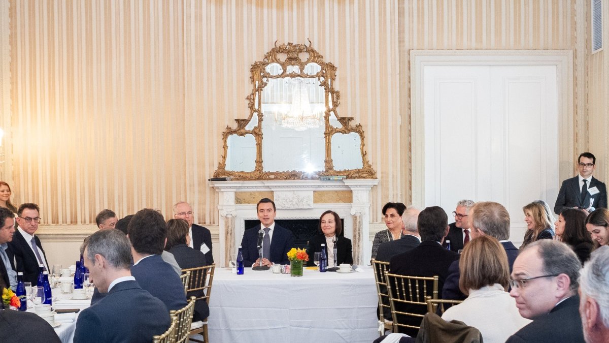 El presidente electo Daniel Noboa se reunió con inversionistas la semana pasada.