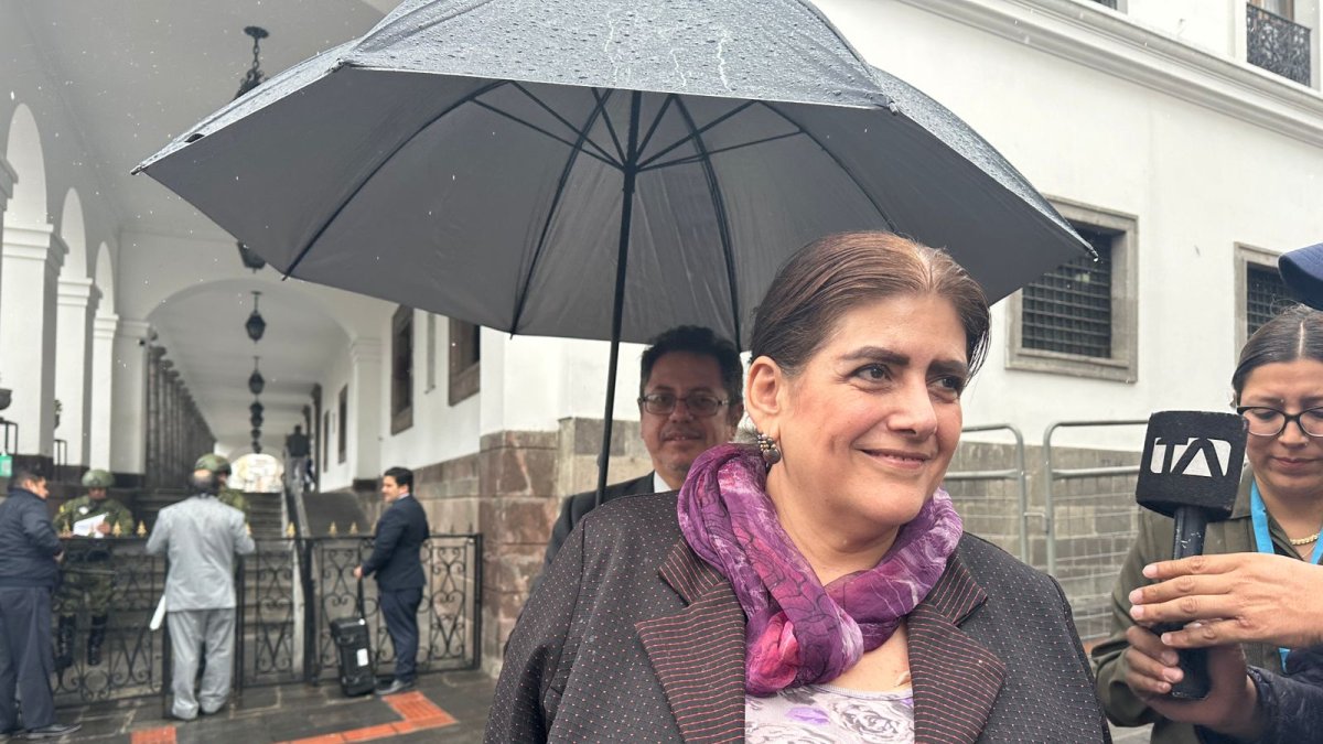 Mónica Palencia que es la potencial ministra de Gobierno del presidente electo, Daniel Noboa.