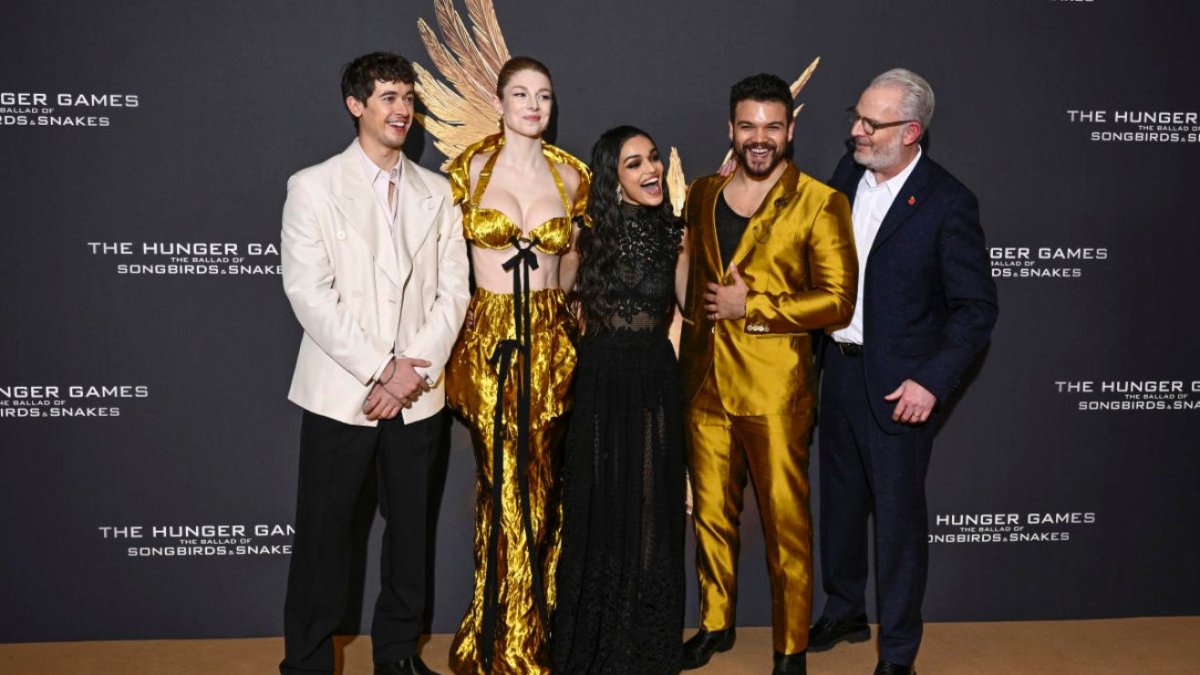 Actores en la premier de Los Juegos del Hambre.