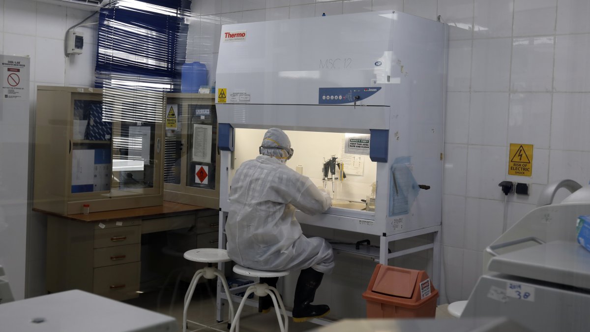 Reino Unido. Un investigador trabaja en un laboratorio europeo.