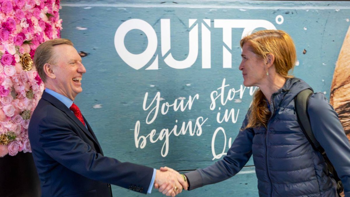 El embajador de Estados Unidos en Ecuador, Mike Fitzpatrick recibió el 07 de noviembre en Quito a Samantha Power, administradora de la Agencia para el Desarrollo Internacional (USAID),