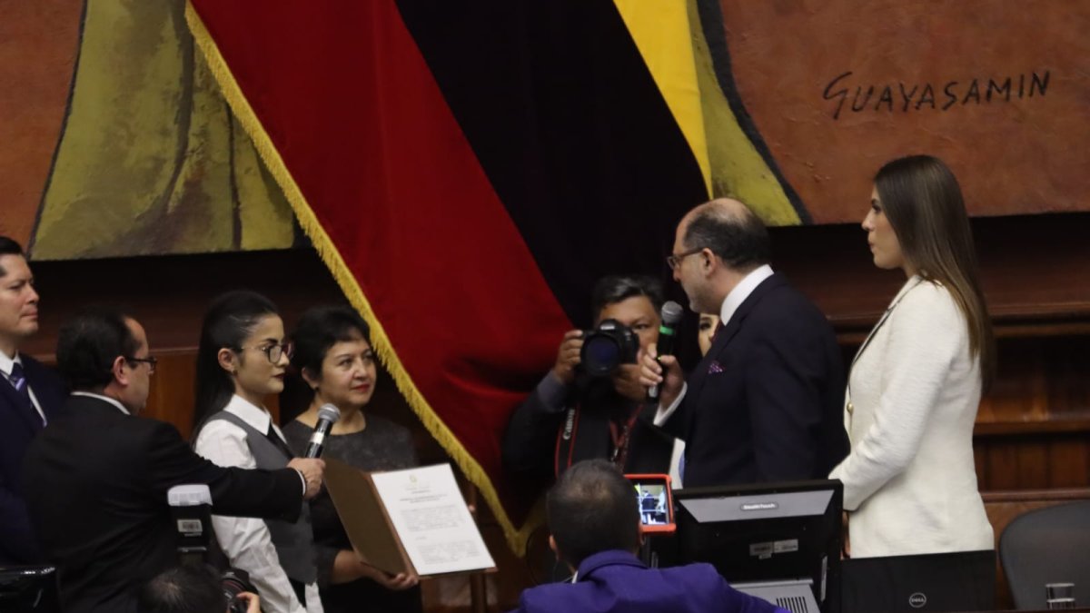 Viviana Veloz, durante su posesión como primera vicepresidenta de la Asamblea Nacional.