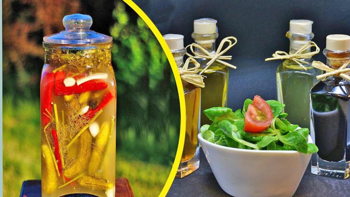 El vinagre realza el sabor de sus platos