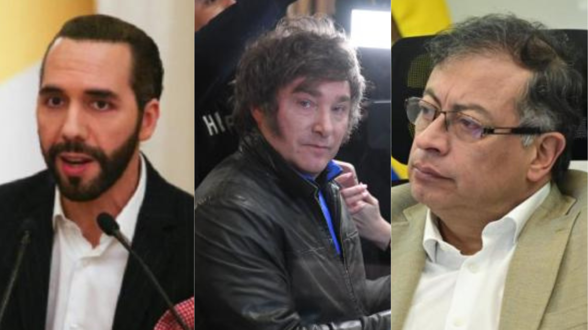Nayib Bukele, Javier Milei y Gustavo Petro - Dos funcionarios latinoamericanos responden a opiniones del presidente electo de Argentina