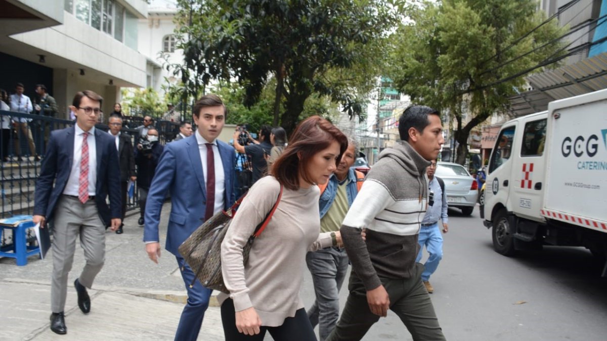 Diligencia. Soledad Padilla, excolaboradora de Jorge Glas, presentó una denuncia contra su anterior abogado.