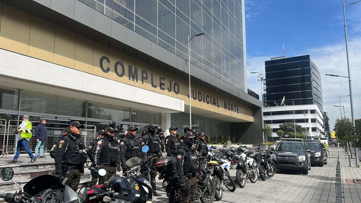 Al Complejo judicial Norte de Quito acudió la Policía Nacional