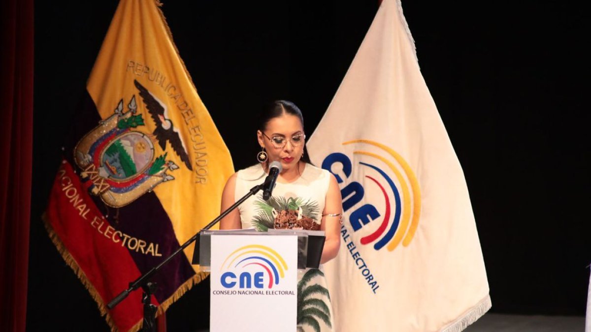 La presidenta del Consejo Nacional Electoral, Diana Atamaint, está en funciones desde 2018.