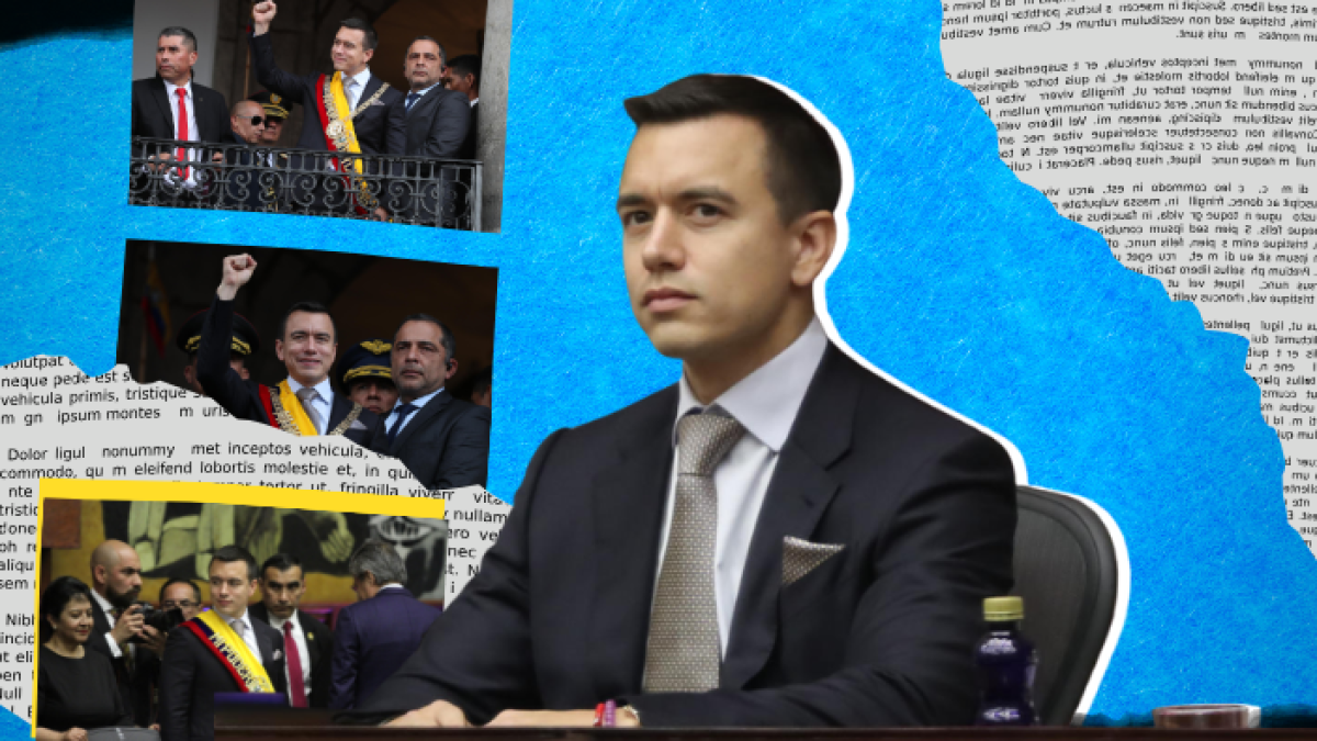 Daniel Noboa dio un discurso de menos de nueve minutos.