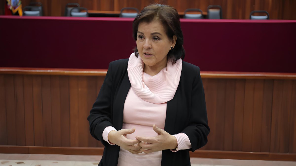 Ximena Córdova, presidental del Caces, en una actividad oficial.