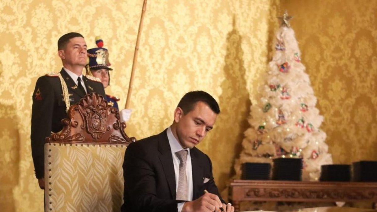 El presidente de la República, Daniel Noboa.