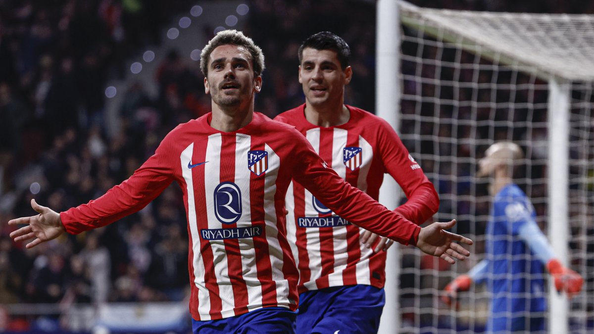 Antoine Griezmann fue el autor del único tanto del Atlético que les permite seguir sumando.