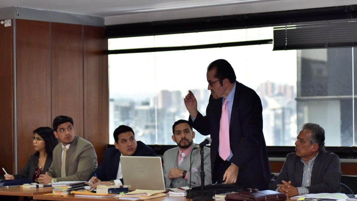 Caso. Marco Rodas, uno de los sentenciados, durante una de las audiencias en la Corte.