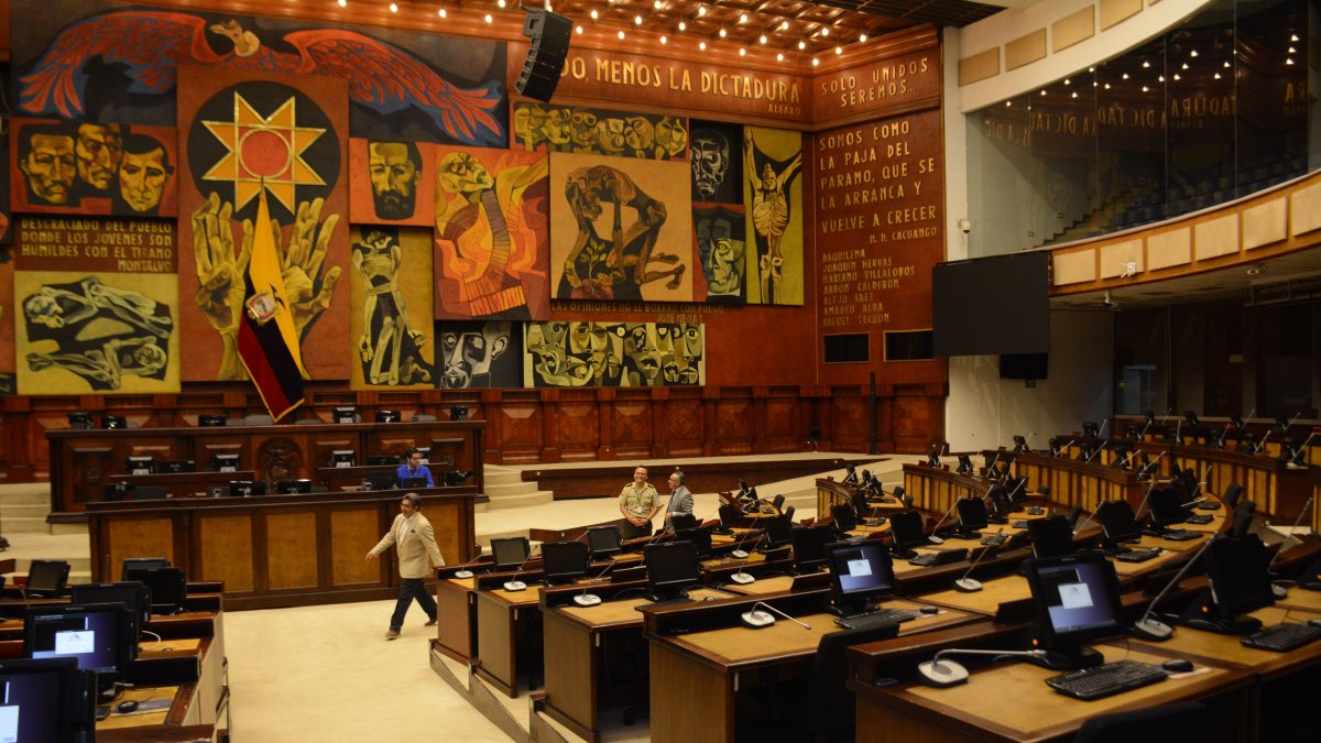 Legislativo. Imagen referencial del hemiciclo de la Asamblea Nacional.