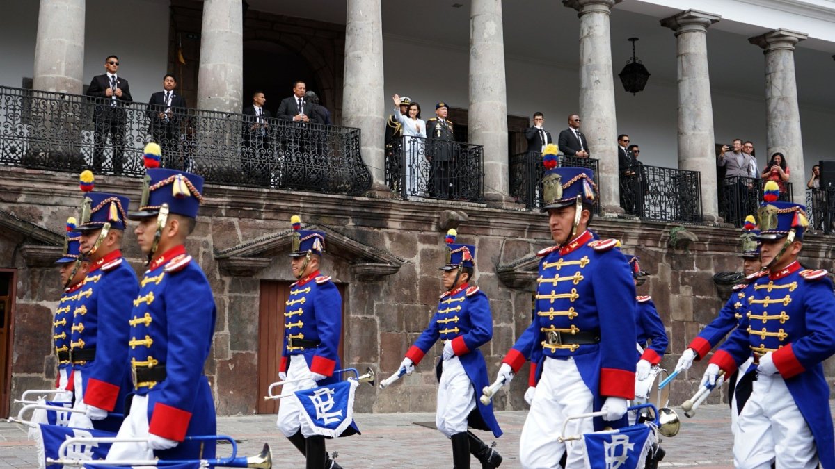Evento. Estuvo previsto que Daniel Noboa presida la ceremonia de cambio de guardia, pero acudió Abad.