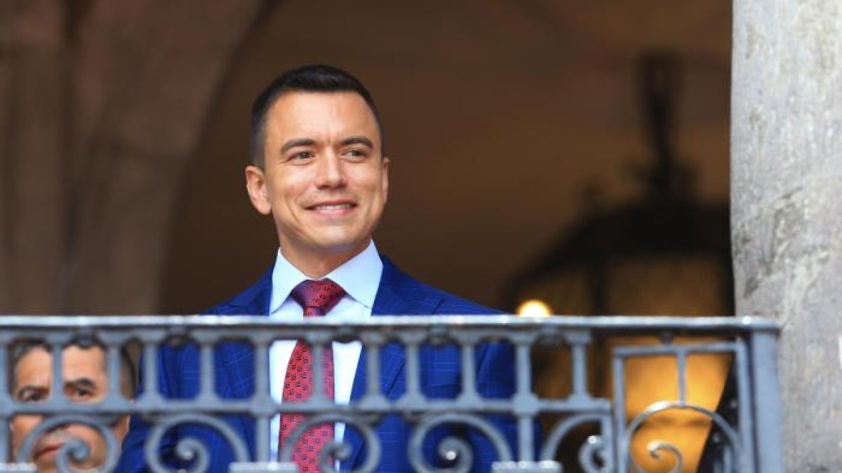 El presidente de la República, Daniel Noboa, presentó su reforma tributaria este 28 de noviembre de 2023.