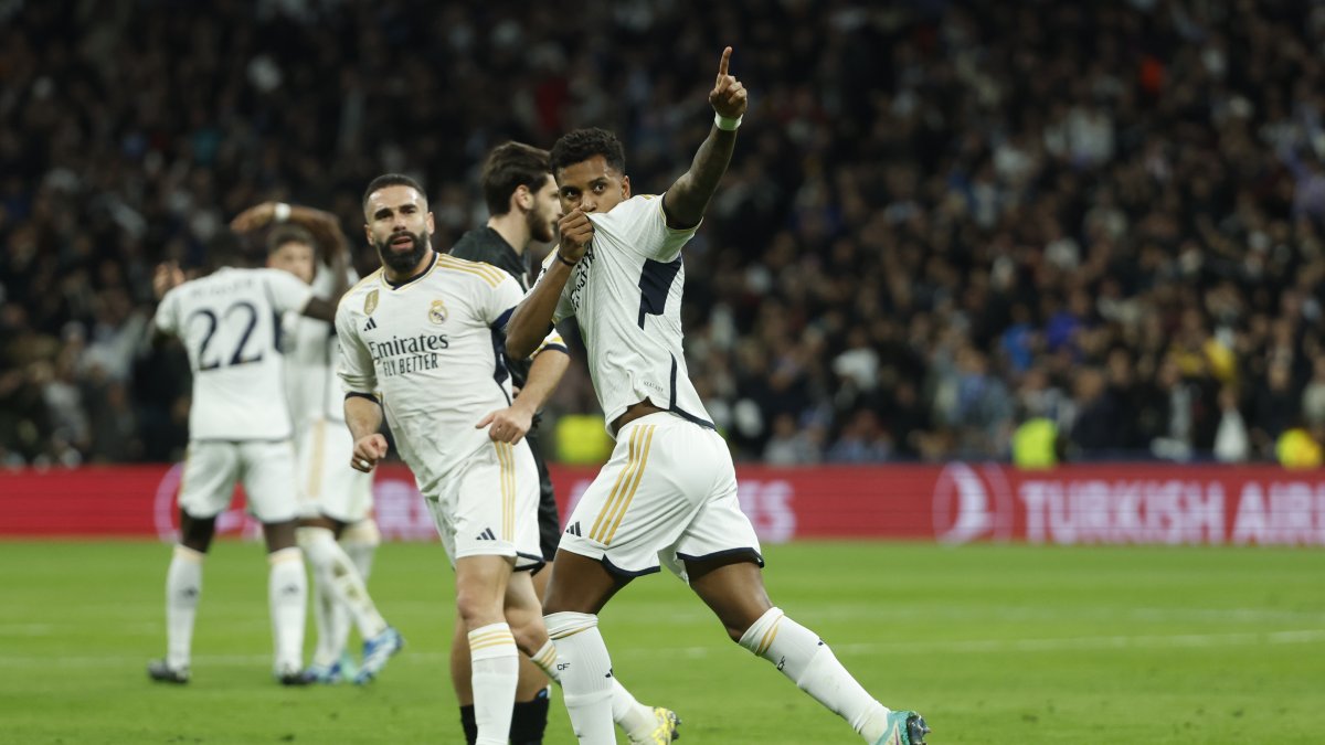 El brasileño Rodrygo marcó el 1-1 transitorio en el Santiago Bernabéu.