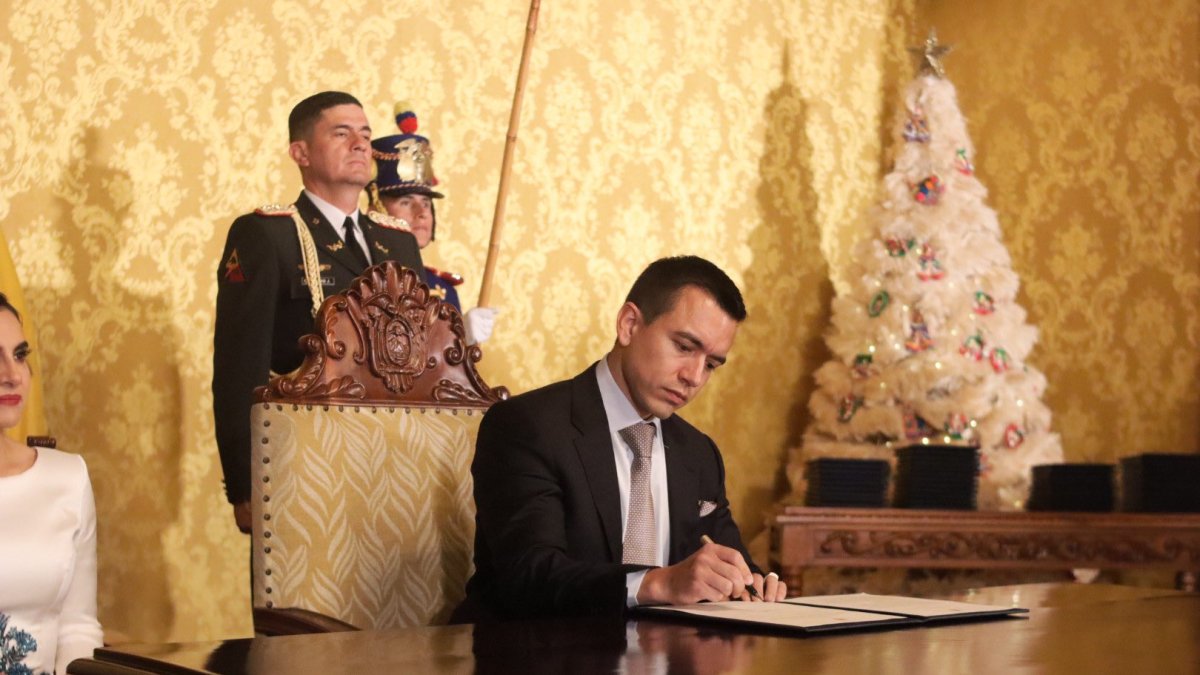 Referencial. El presidente Daniel Noboa dio detalles de las actividades que realizará en la urbe porteña.