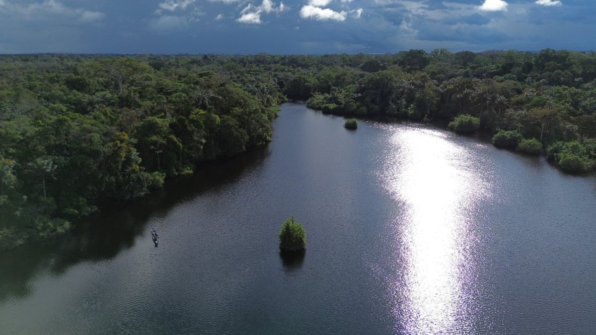 Vista. El cantón Aguarico está rodeado por el río Napo, las comunidades viven en las orillas del afluente y existe un gran espejo de agua.