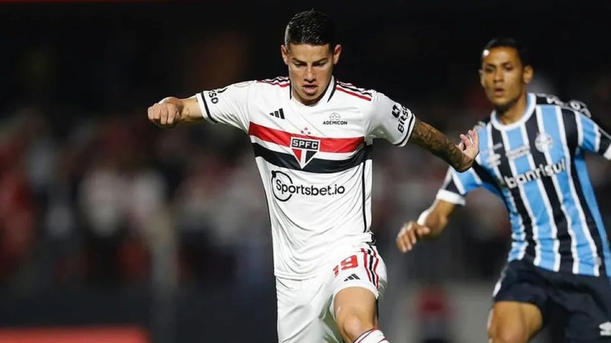 Rodríguez ostenta un gol en 14 apariciones con el Sao Paulo.
