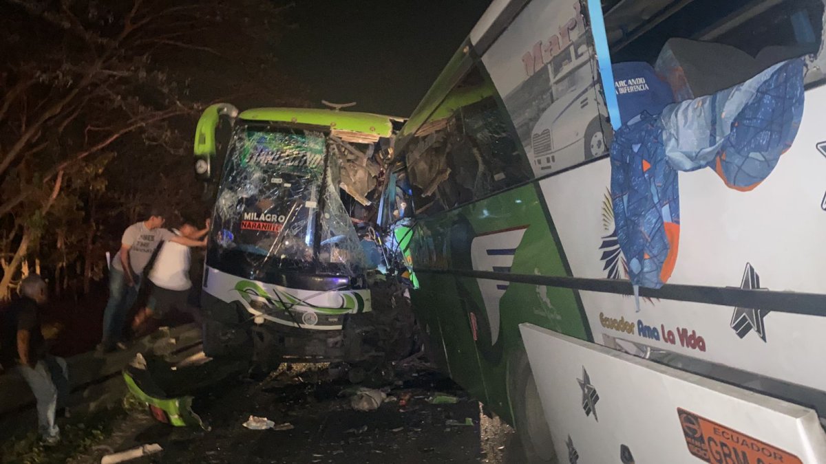 Uno de los conductores falleció en el accidente sobre el kilómetro 20 de la vía Durán - Tambo.