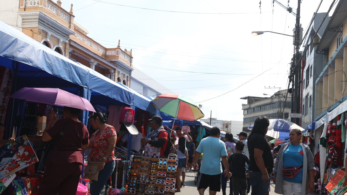 Comercio. Los vendedores informales se mezclaban entre los clientes.