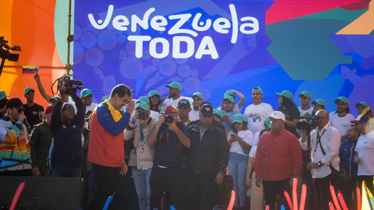 El presidente de Venezuela, Nicolás Maduro, participó el viernes 1 de diciembre del cierre de campaña del referendo por el Esequibo.